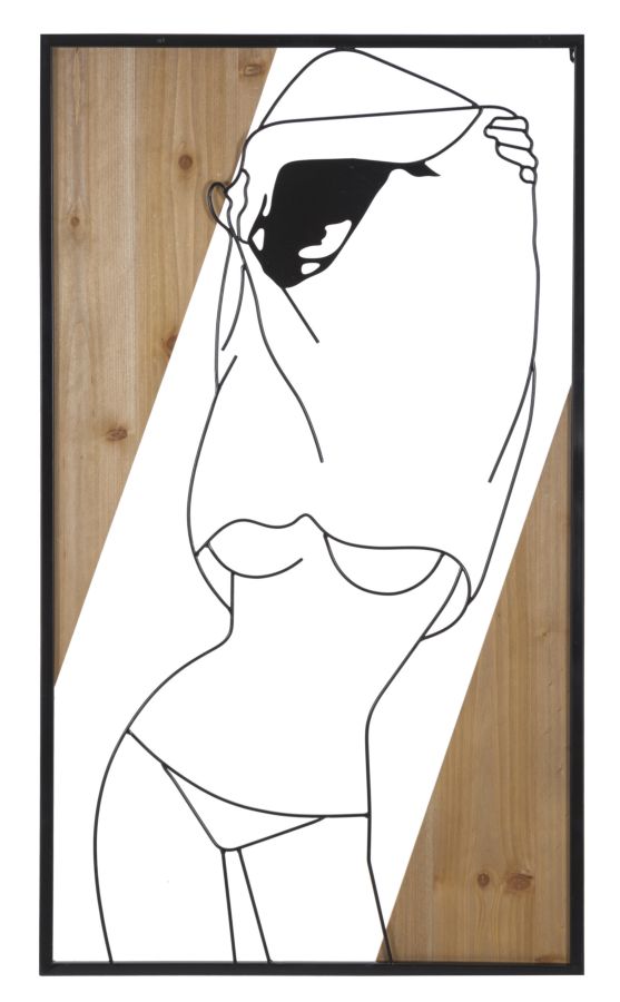 Falpanel Csík -B- Vas És Fa 50x2x90 cm