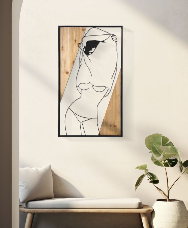 Falpanel Csík -B- Vas És Fa 50x2x90 cm