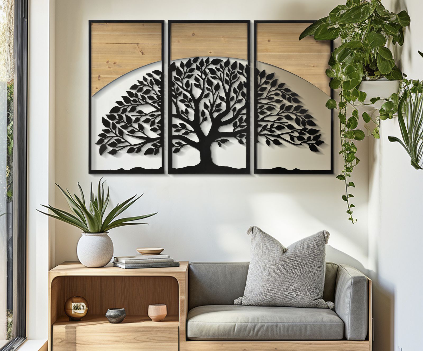 Falpanel Arc Vas És Fa Szett 3 db 105x2x70 (35x2x70 cm)