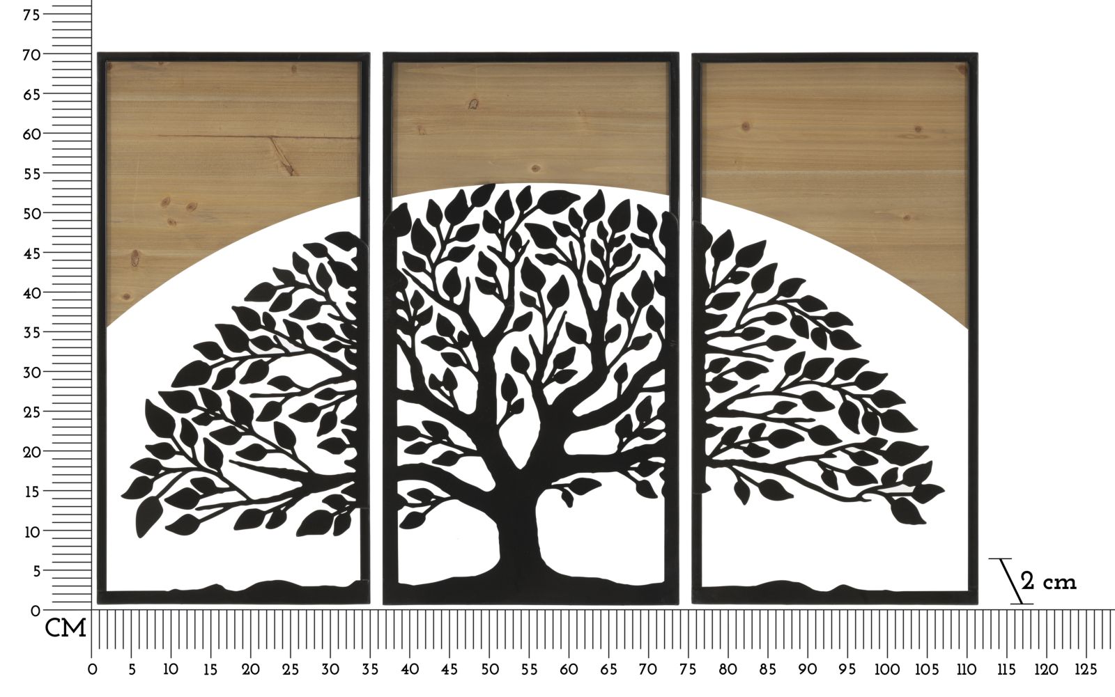 Falpanel Arc Vas És Fa Szett 3 db 105x2x70 (35x2x70 cm)