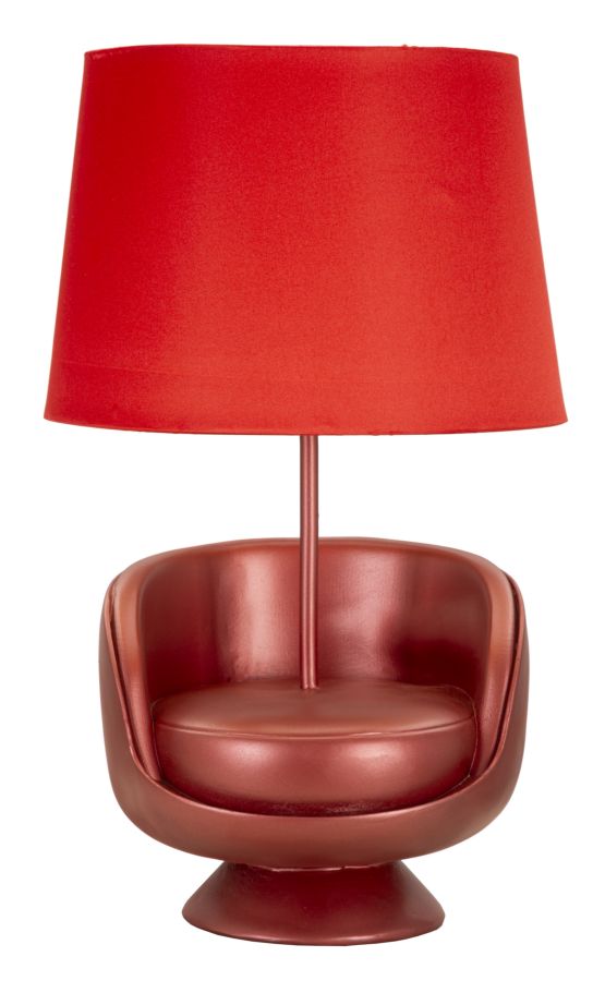 Asztali Lámpa Midcentury Piros Ø 26x43 cm Asztali Lámpa Midcentury Piros Ø 26x43 cm