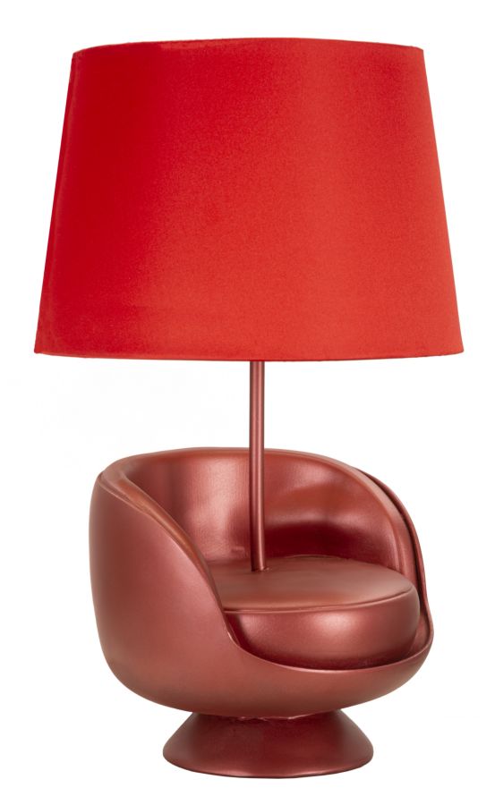 Asztali Lámpa Midcentury Piros Ø 26x43 cm Asztali Lámpa Midcentury Piros Ø 26x43 cm
