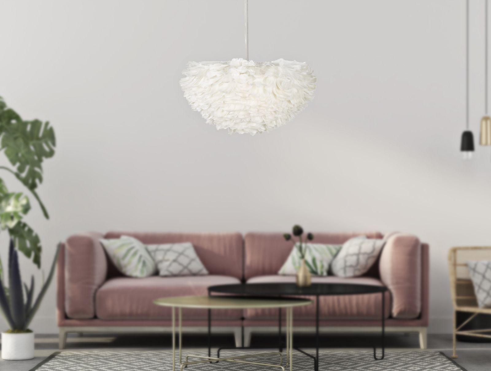 Feather Ø 60x30 Mennyezeti Lámpa (Magasság Kábellel 110 cm) Feather Ø 60x30 Mennyezeti Lámpa (Magasság Kábellel 110 cm)