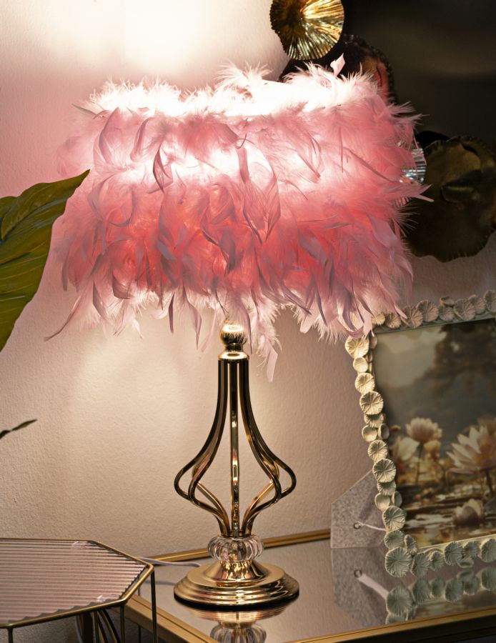 Asztali Lámpa Tarty Pink Ø 25x54 cm Asztali Lámpa Tarty Pink Ø 25x54 cm