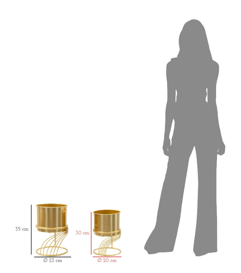 Vázatartó Spirally Set 2 Db Ø 23x35-20x30 cm