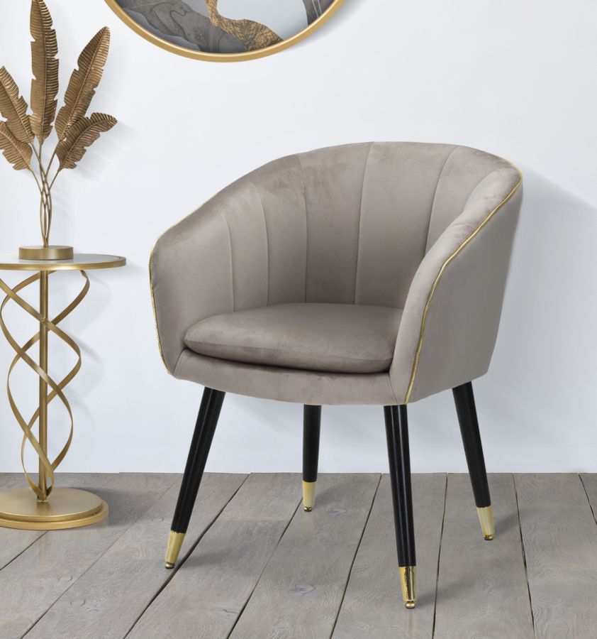 Paris szürke/arany karosszék 62x58x78 cm Parmchair Paris Szürke/Arany 62x58x78 cm