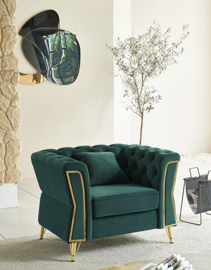 Emy Zöld fotel Párnával 104x83x76 cm Emy Zöld Fotel Párnával 104x83x76 cm