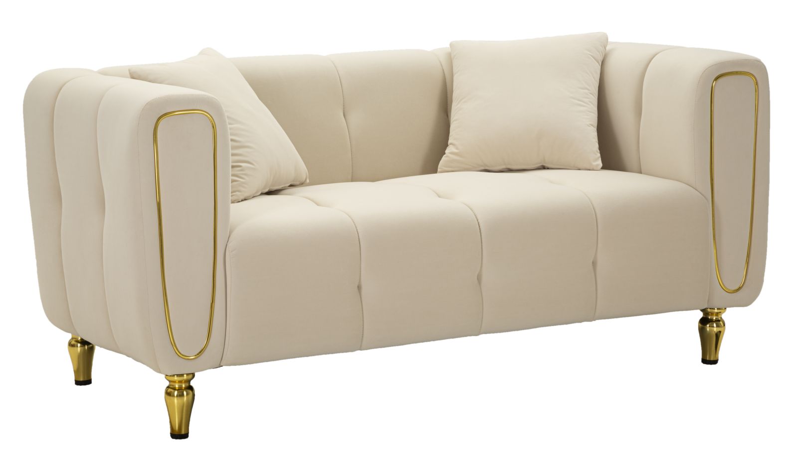 Alma Krem Kanapé Párnával 155x81x71 cm Alma Krem Kanapé Párnával 155x81x71 cm