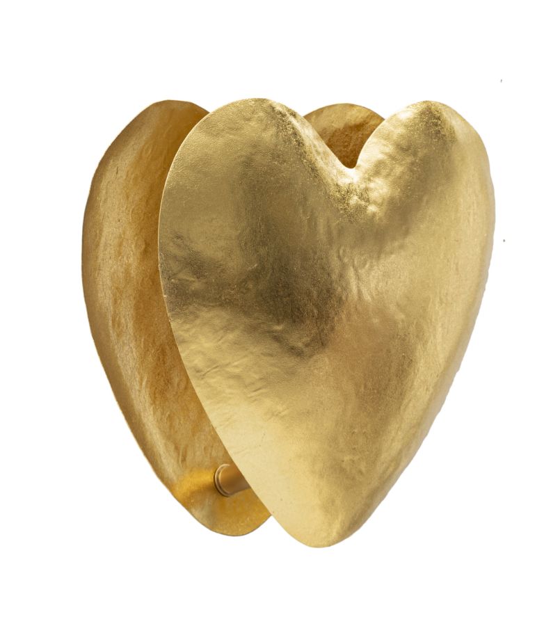 Falilámpa aranyy Heart 25,5x15x24 cm Falilámpa aranyy Heart 25,5x15x24 cm