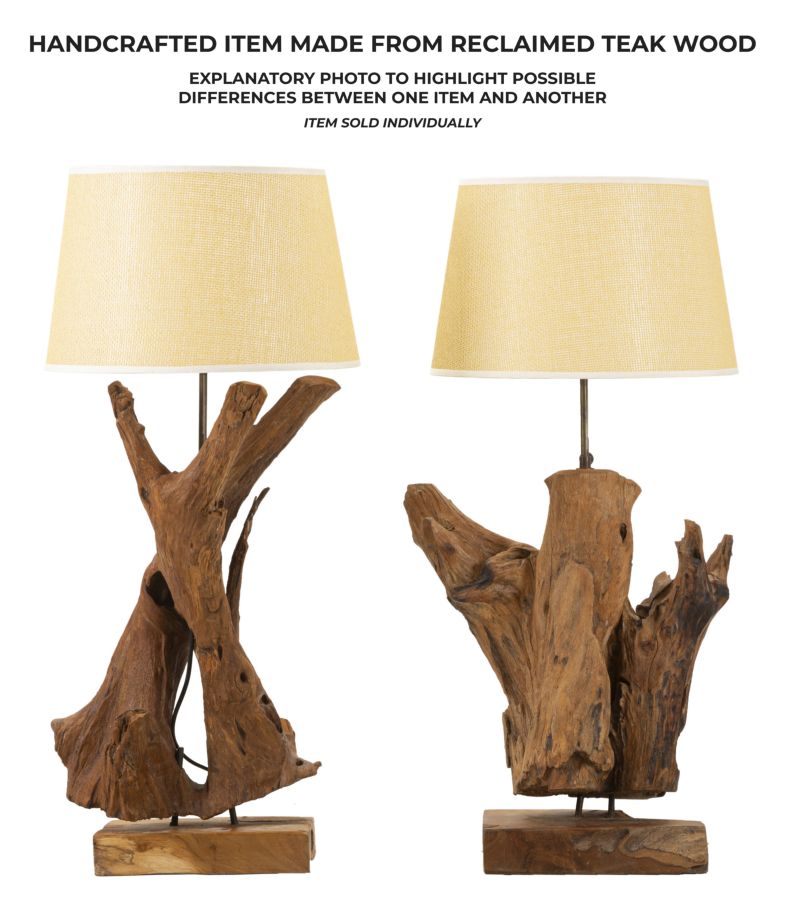 Teak Asztali Lámpa Ø 35x80 cm Teak Asztali Lámpa Ø 35x80 cm