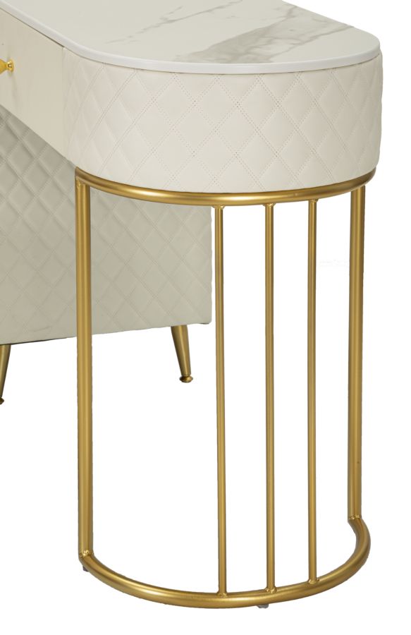 Ágyas Íróasztal Sharon Fehér  Székkel 120x40x75 (Szék Mérete Ø36x39 cm)