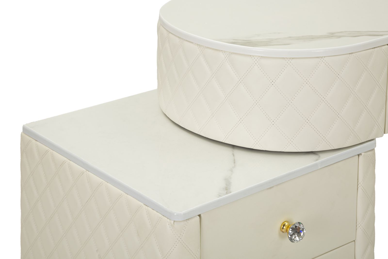 Ágyas Íróasztal Sharon Fehér  Székkel 120x40x75 (Szék Mérete Ø36x39 cm)