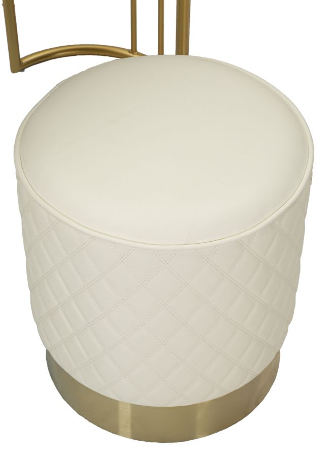 Ágyas Íróasztal Sharon Fehér  Székkel 120x40x75 (Szék Mérete Ø36x39 cm)