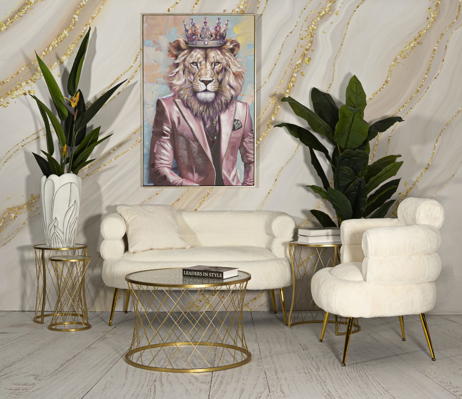 Noah arany Asztal 4 db Ø 70x45-47x54,5-36x50-28x45 cm Noah Arany Asztal 4 Db Ø 70x45-47x54,5-36x50-28x45 cm