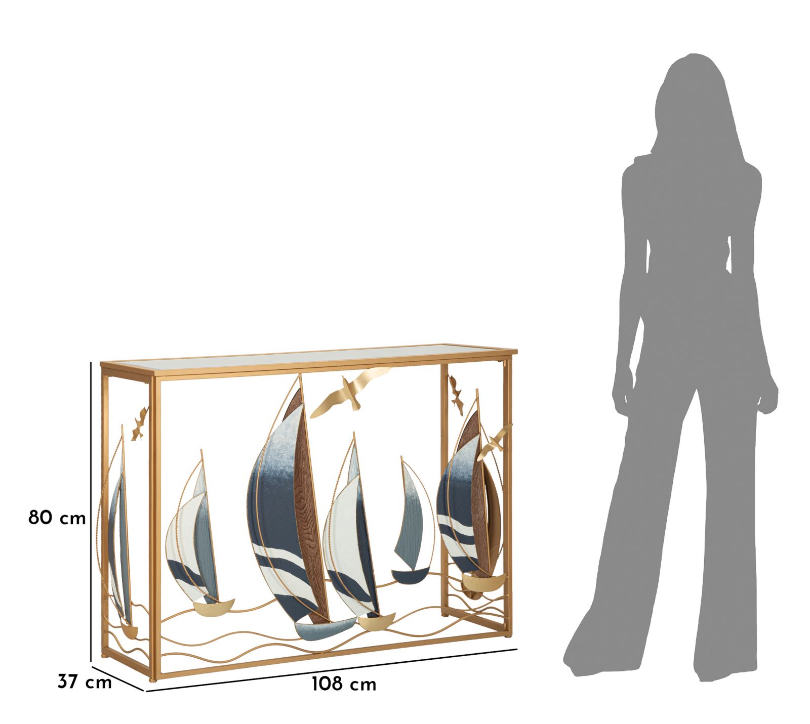 Konszol Vele 108x37x80 cm Konszol Vele 108x37x80 cm