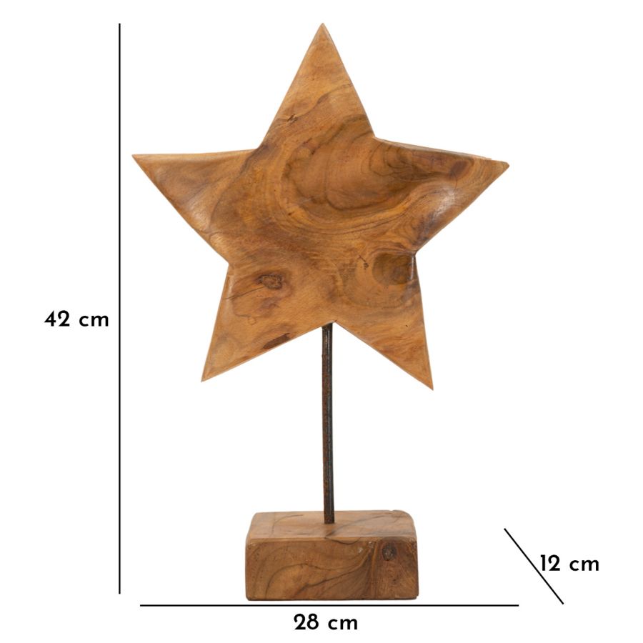 Csillag Szobor Teak 28x1242 cm Csillag Szobor Teak 28x1242 cm