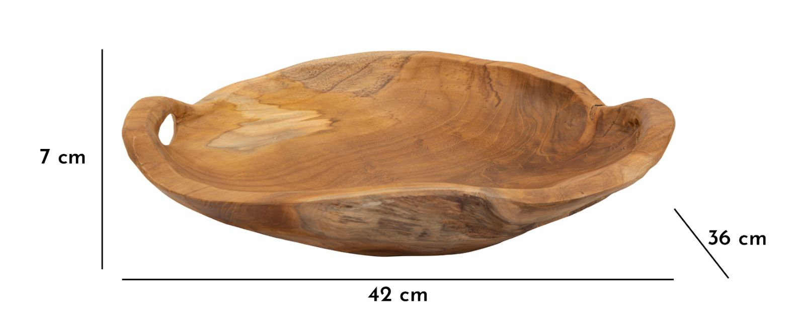 Tray Wahan Teak 42x36x7 cm