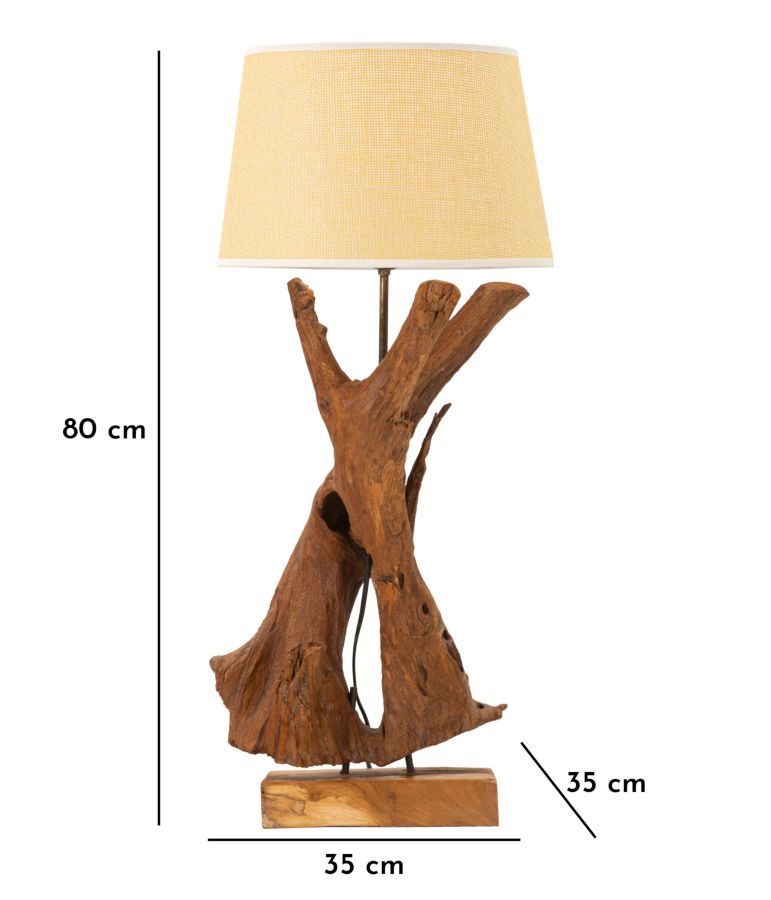 Teak Asztali Lámpa Ø 35x80 cm Teak Asztali Lámpa Ø 35x80 cm