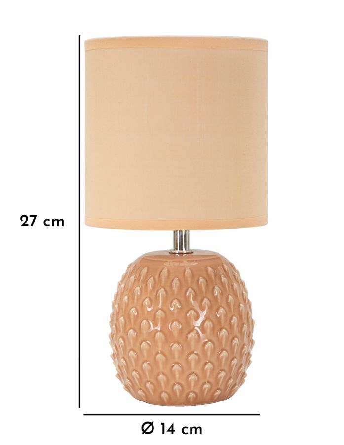 Badside Lamp Pontus Peach Ø 14x27 cm Badside Lamp Pontus Peach Ø 14x27 cm