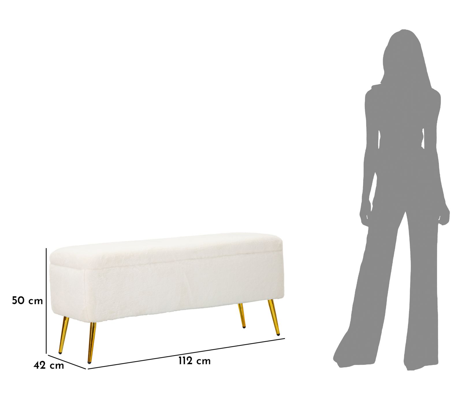 Tárolóos Pad Soffy 112x42x50 cm Tárolóos Pad Soffy 112x42x50 cm