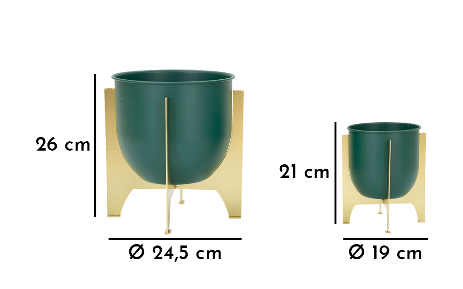 Vázatartó Grent Shet Szett 2 db Ø 24,5x26-19x21 cm Vázatartó Grent Shet Szett 2 Db Ø 24,5x26-19x21 cm