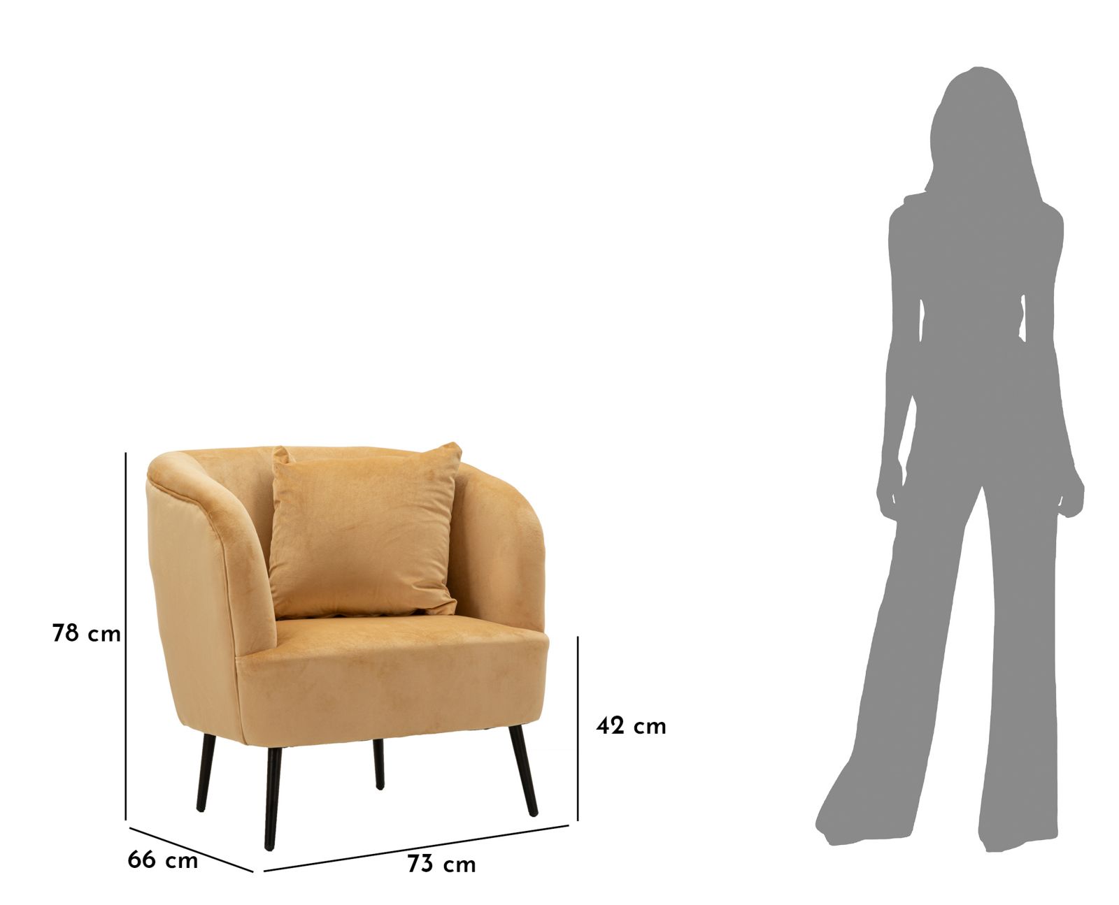 Browny fotel Párnával 73x66x78 cm Browny Fotel Párnával 73x66x78 cm