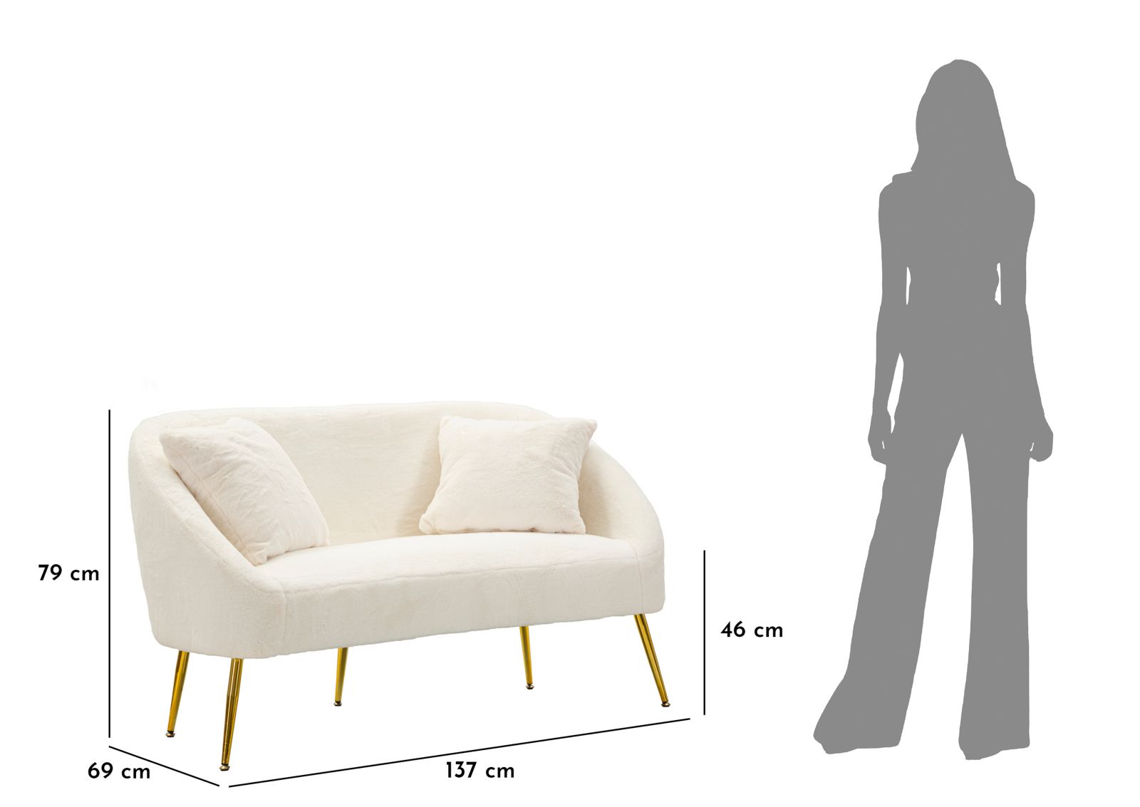 Sofa Soffy Párnával 137x69x79 cm Sofa Soffy Párnával 137x69x79 cm