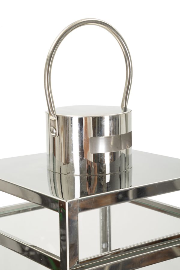 Lantern Silver Set 3 Db 22x22,5x70,5-18x18,5x50-14x14,5x38 cm Lantern Silver Set 3 Db 22x22,5x70,5-18x18,5x50-14x14,5x38 cm