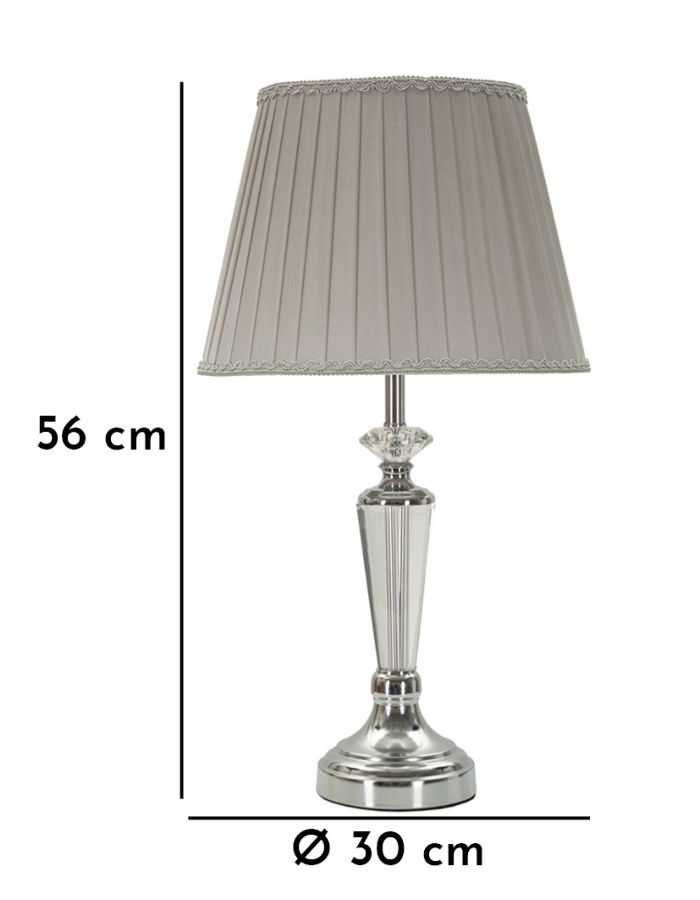 Asztali Lámpa Silvery Ø 30x56 cm Asztali Lámpa Silvery Ø 30x56 cm
