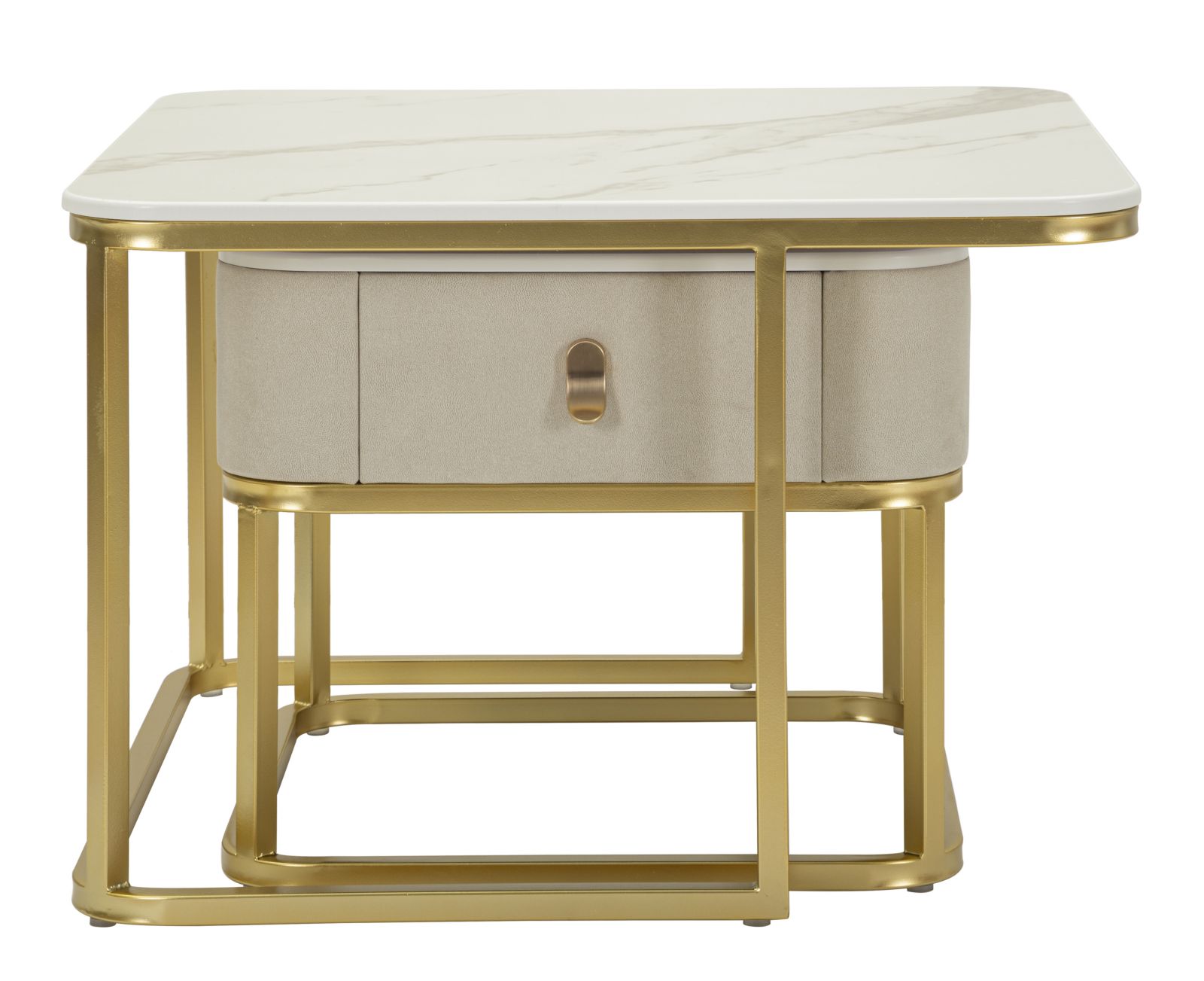Kávéasztalok Beautry Szett 2 db 70x70x48-50x50x43,5 cm Kávéasztalok Beautry Szett 2 Db 70x70x48-50x50x43,5 cm