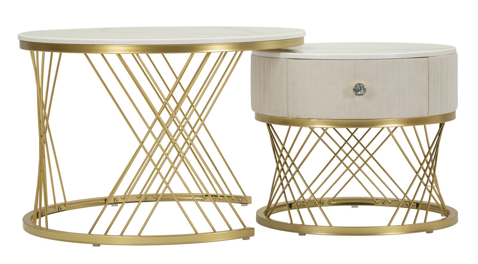 Votix Kávéasztalok 2 db-os szett Ø 70x48-50x43,5 cm Votix Kávéasztalok 2 Db-Os Szett Ø 70x48-50x43,5 cm
