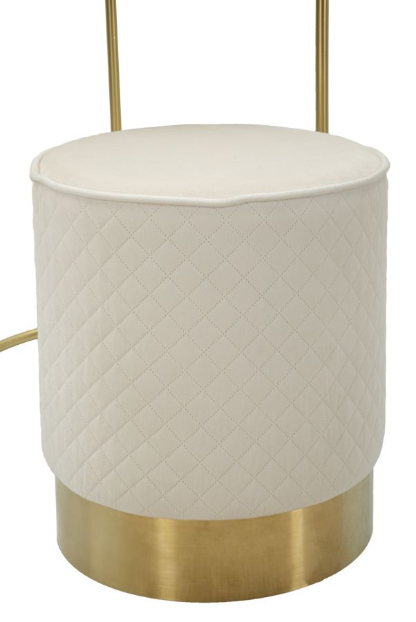 Éjszakai Asztal/Öltözőasztal Puff Vellit Krém Ø 52x70 - 36x39 cm Éjszakai Asztal/Öltözőasztal Puff Vellit Krém Ø 52x70 - 36x39 cm