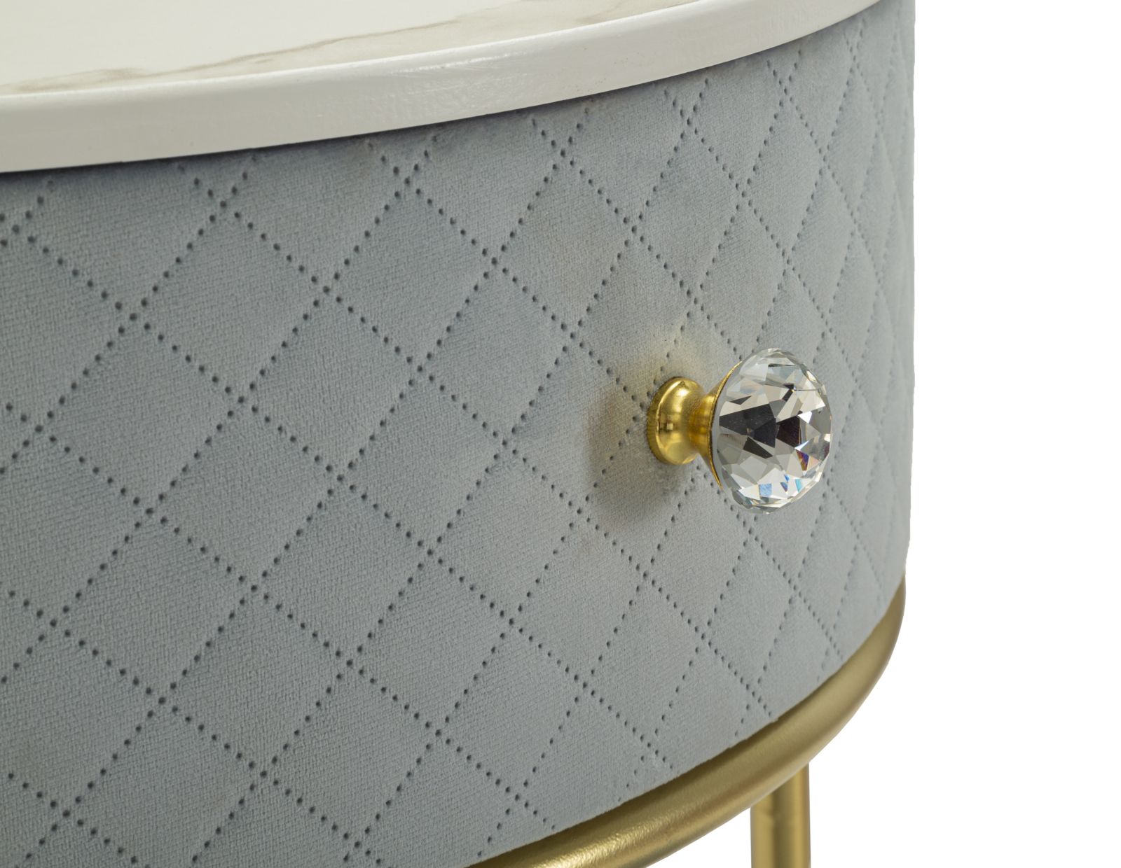 Éjszakai Asztal/Öltözőasztal Puff Vellit Light Blue Ø52x70 - Ø36x39 cm Éjszakai Asztal/Öltözőasztal Puff Vellit Light Blue Ø52x70 - Ø36x39 cm