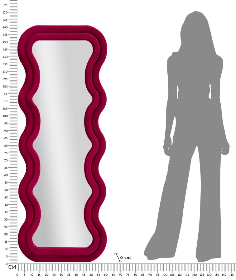 Falitükör Emily Bélyeges Fuchsia 60x6x160 ( Belső Tükör Mérete 42x144 cm) Falitükör Emily Bélyeges Fuchsia 60x6x160 ( Belső Tükör Mérete 42x144 cm)