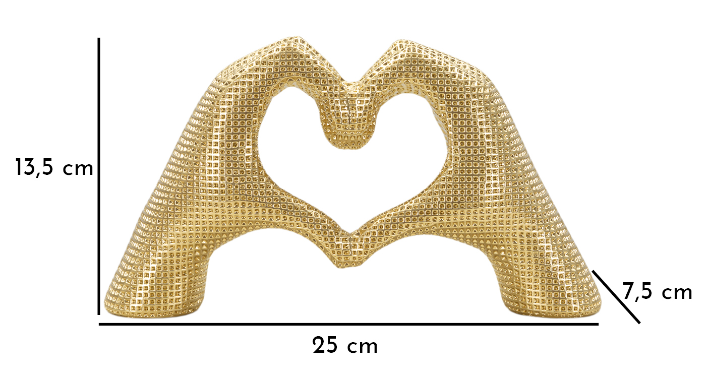 Hands Lover Gold 25x7,5x13,5 cm Hands Lover Gold 25x7,5x13,5 cm