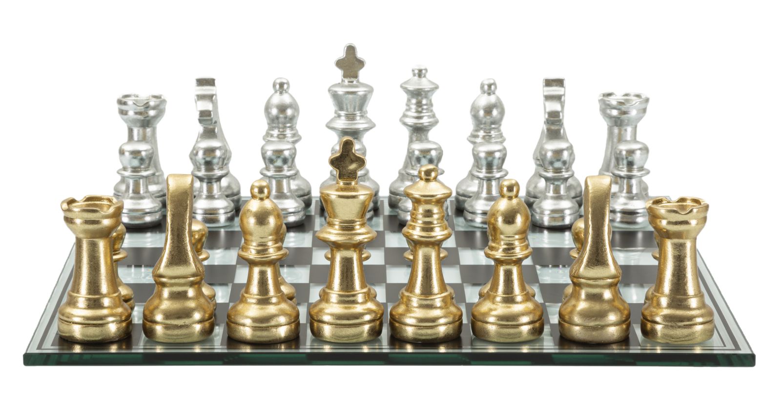 Fekete/Fehér Sakk Szett 50,5x50,5x14 cm