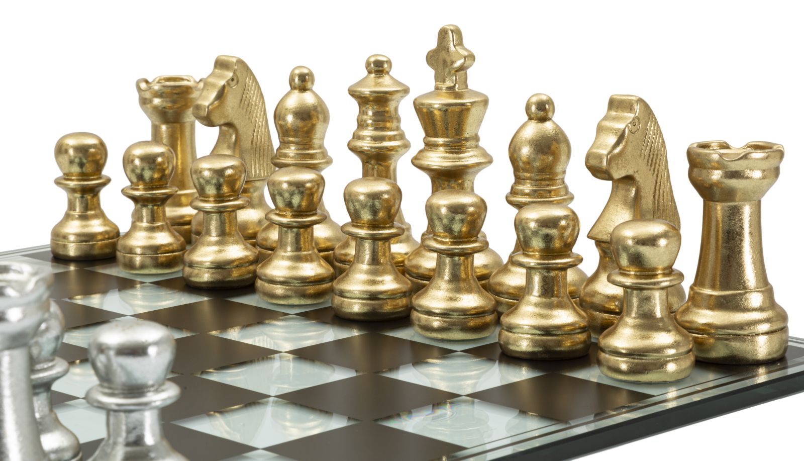 Fekete/Fehér Sakk Szett 50,5x50,5x14 cm