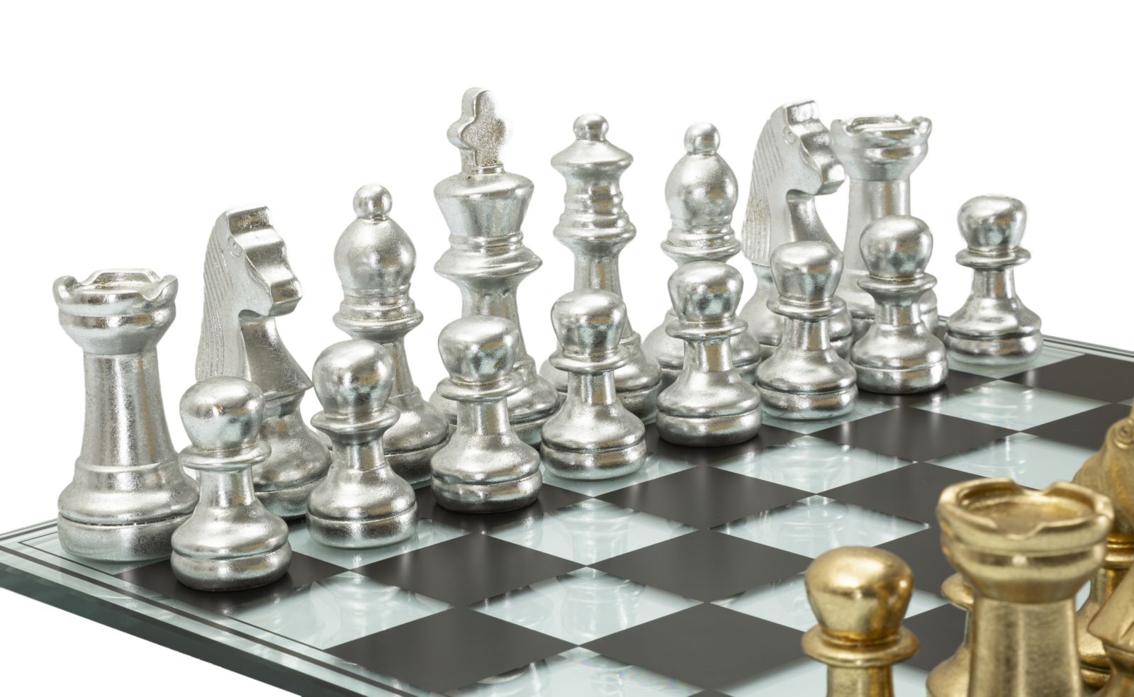 Fekete/Fehér Sakk Szett 50,5x50,5x14 cm