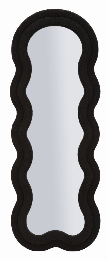 Fekete Teddy Fali Tükrök 60x4x160 (Belső Tükrök Mérete 39x137 cm)