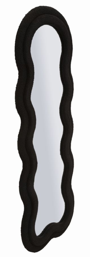 Fekete Teddy Fali Tükrök 60x4x160 (Belső Tükrök Mérete 39x137 cm)