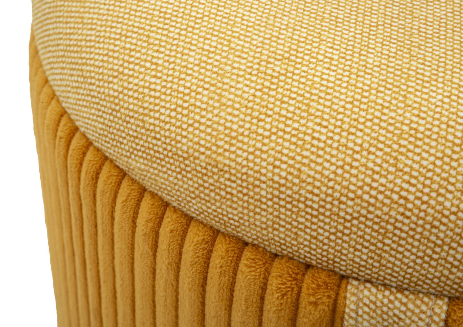 Tároló Puff Bolzano mustárszínű 2 db-os szett Ø 38 x 38-32 x 28 cm Tároló Puff Bolzano mustárszínű 2 db-os szett Ø 38 x 38-32 x 28 cm