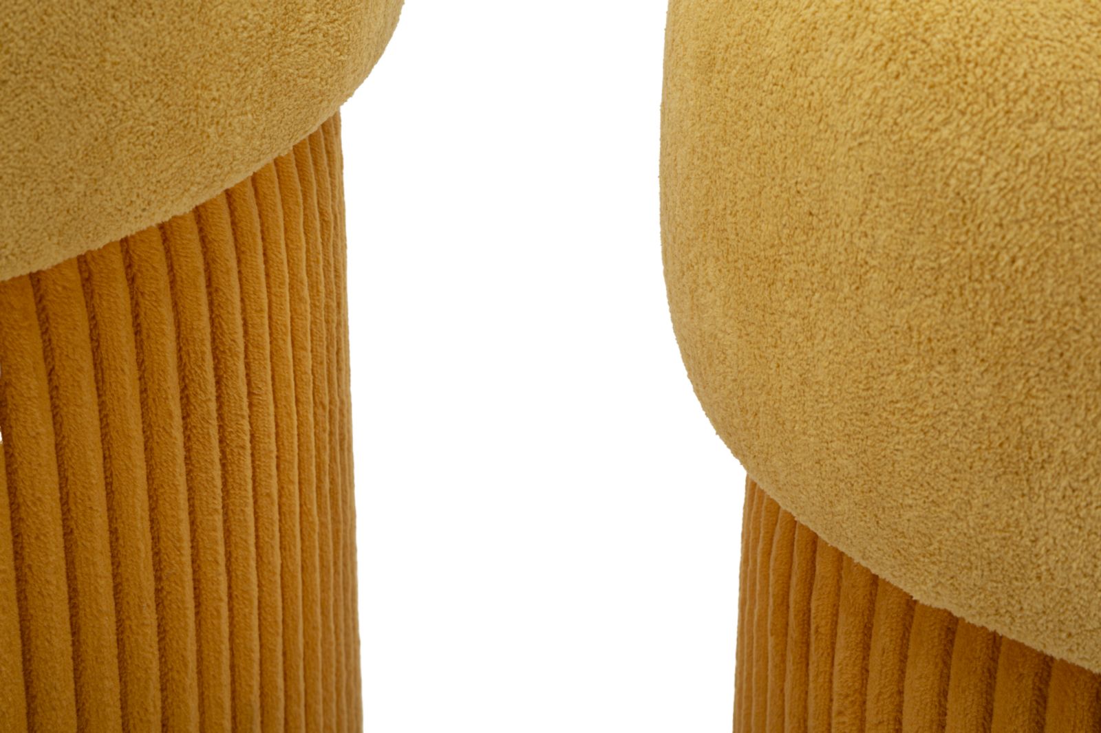 Tárolóval Rendelkező Puff Aspen mustárszínű 2 db Ø 42x44-35x37 cm Tárolóval Rendelkező Puff Aspen mustárszínű 2 db Ø 42x44-35x37 cm