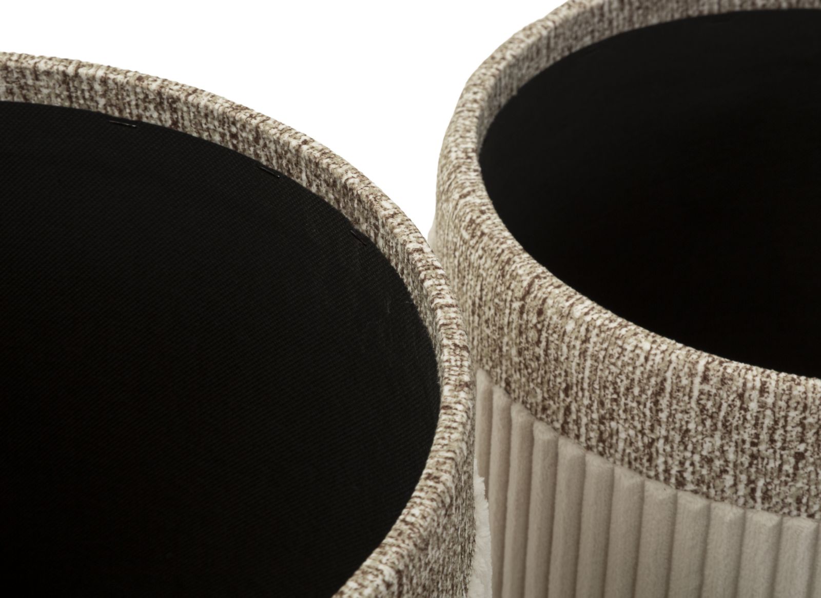 Tárolós Puff Függöny Krém Szett 3 db Ø 40,5x49,5-35x42-31x38 cm Tárolós Puff Függöny Krém Szett 3 db Ø 40,5x49,5-35x42-31x38 cm