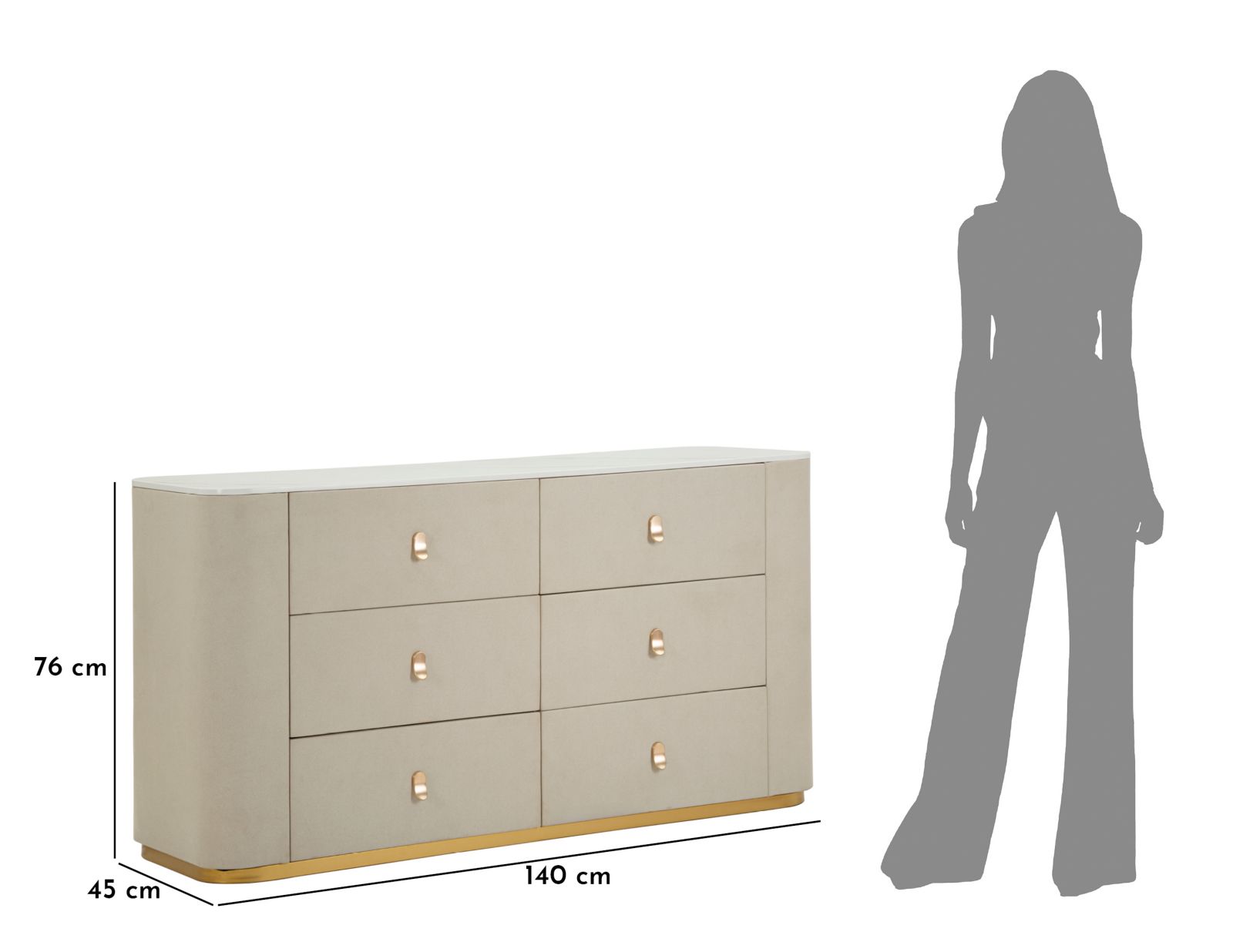 Beauty Dresser 140x45x76 cm Beauty Dresser 140x45x76 cm