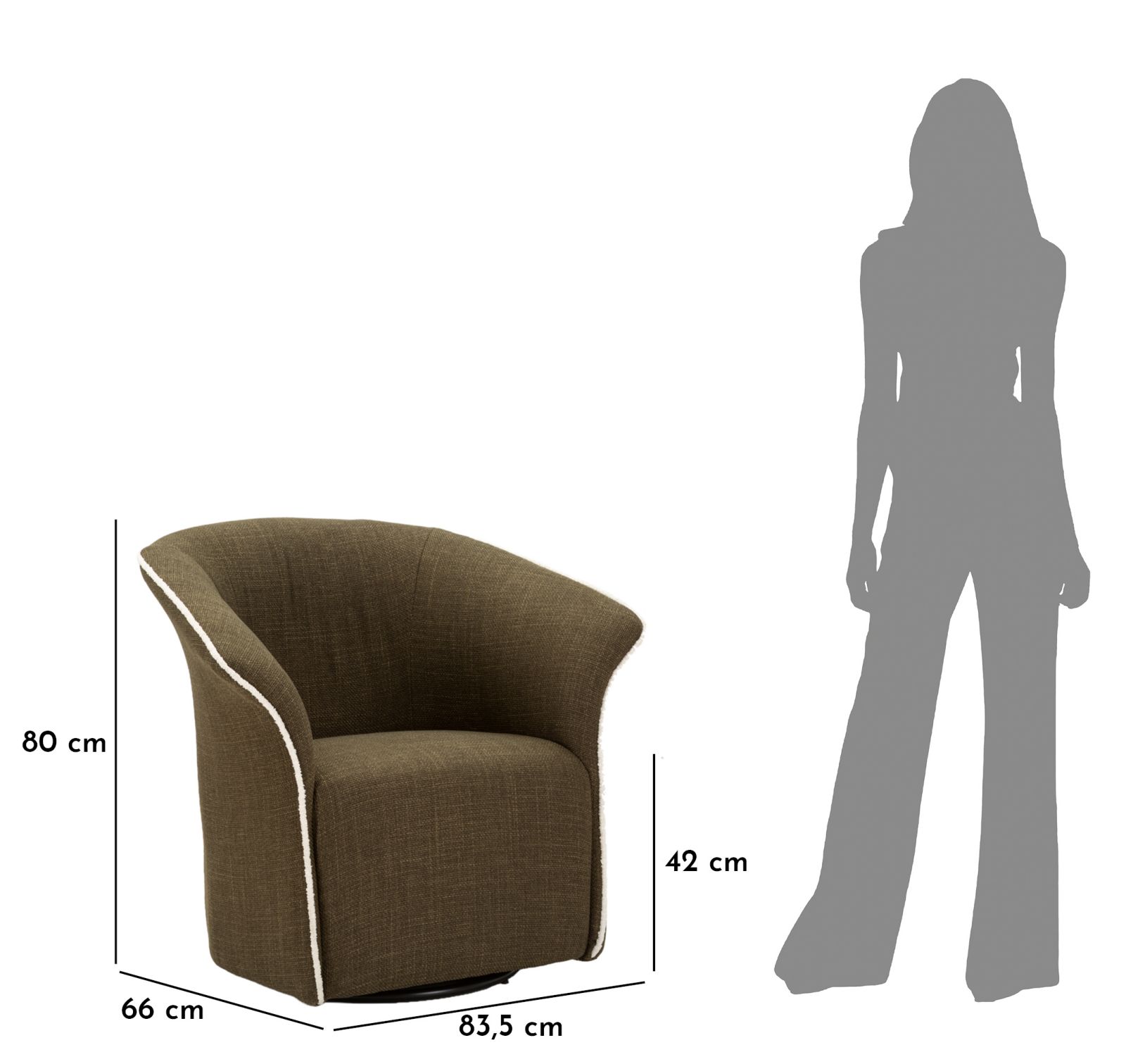 Siena Zöld Forgófotel 83,5x66x80 (Ülésmagasság 42 cm) Siena Zöld Forgófotel 83,5x66x80 (Ülésmagasság 42 cm)