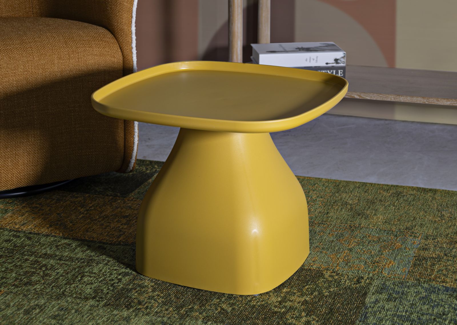 Gea Asztal Sárga 48x48x38 cm Gea Asztal Sárga 48x48x38 cm