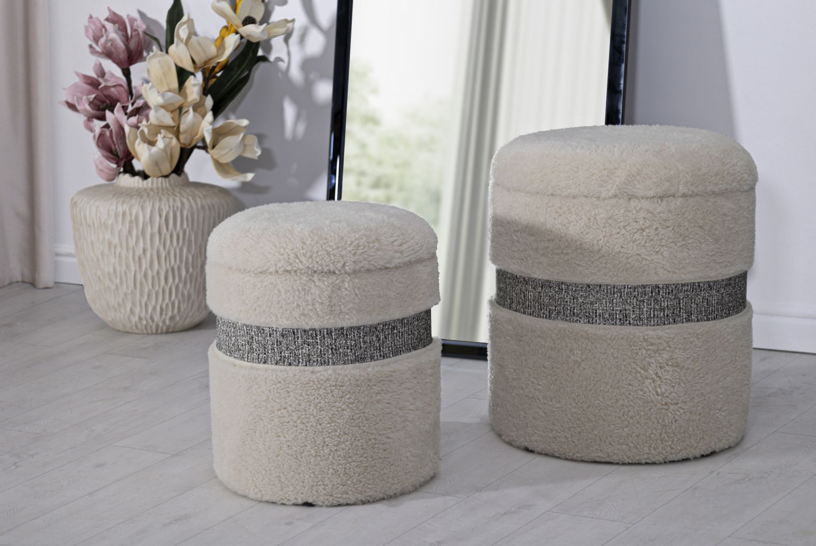 Tárolófászály Saint-Moritz Krém Szett 2 db Ø 40x47-32x38 cm Tárolófászály Saint-Moritz Krém Szett 2 db Ø 40x47-32x38 cm