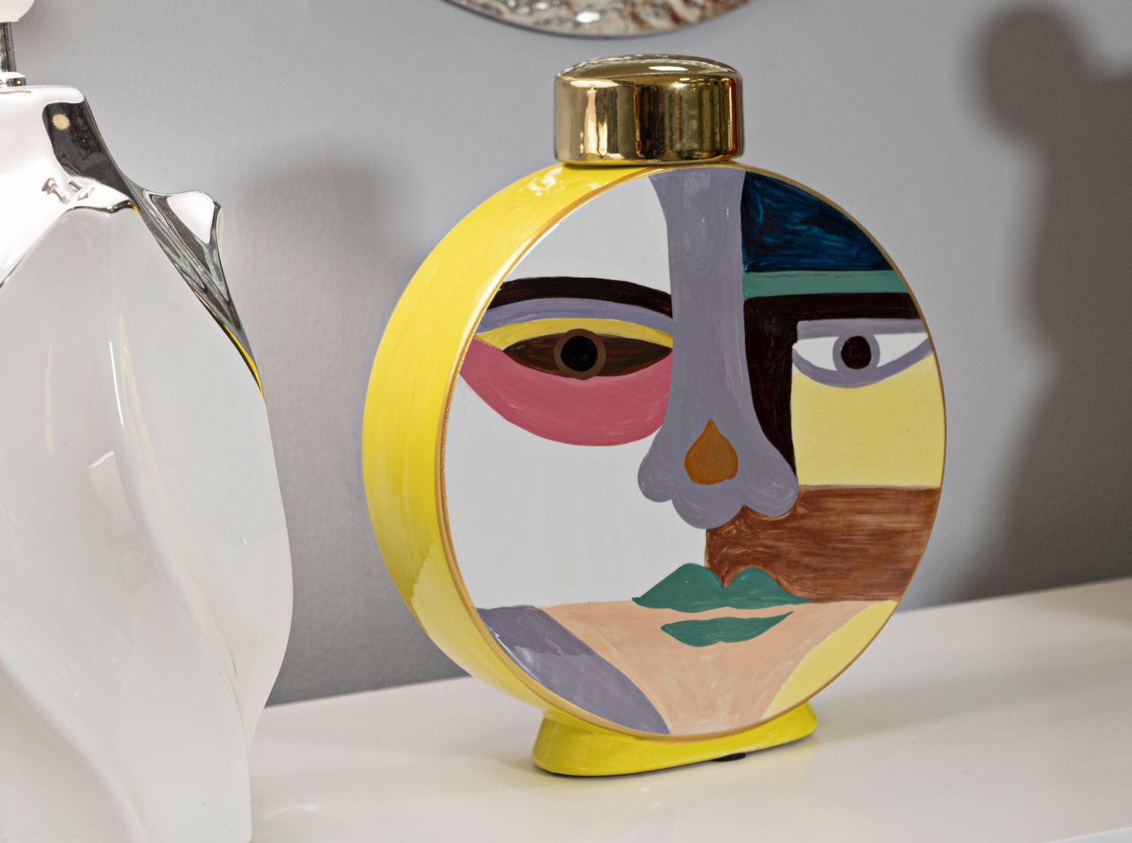 Piccassy Váza Színes Kör 23x9x28 cm