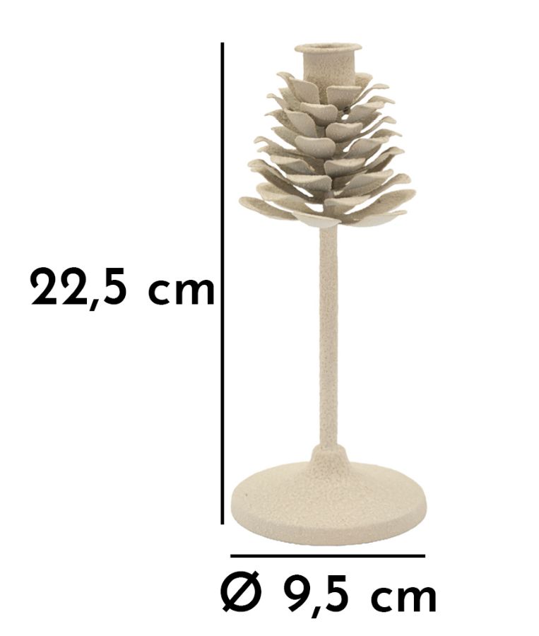 Gyertyatartó Dune Pigna Ø9,5x22,5 cm