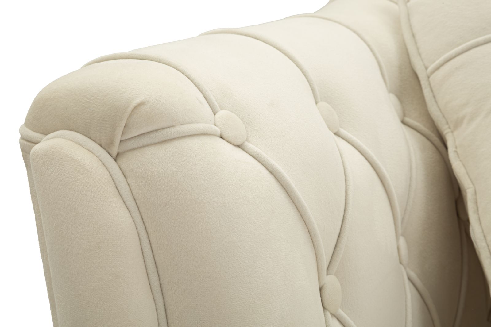 Budapest 2 személyes kanapé krémszínű párnákkal cm 130x83x91